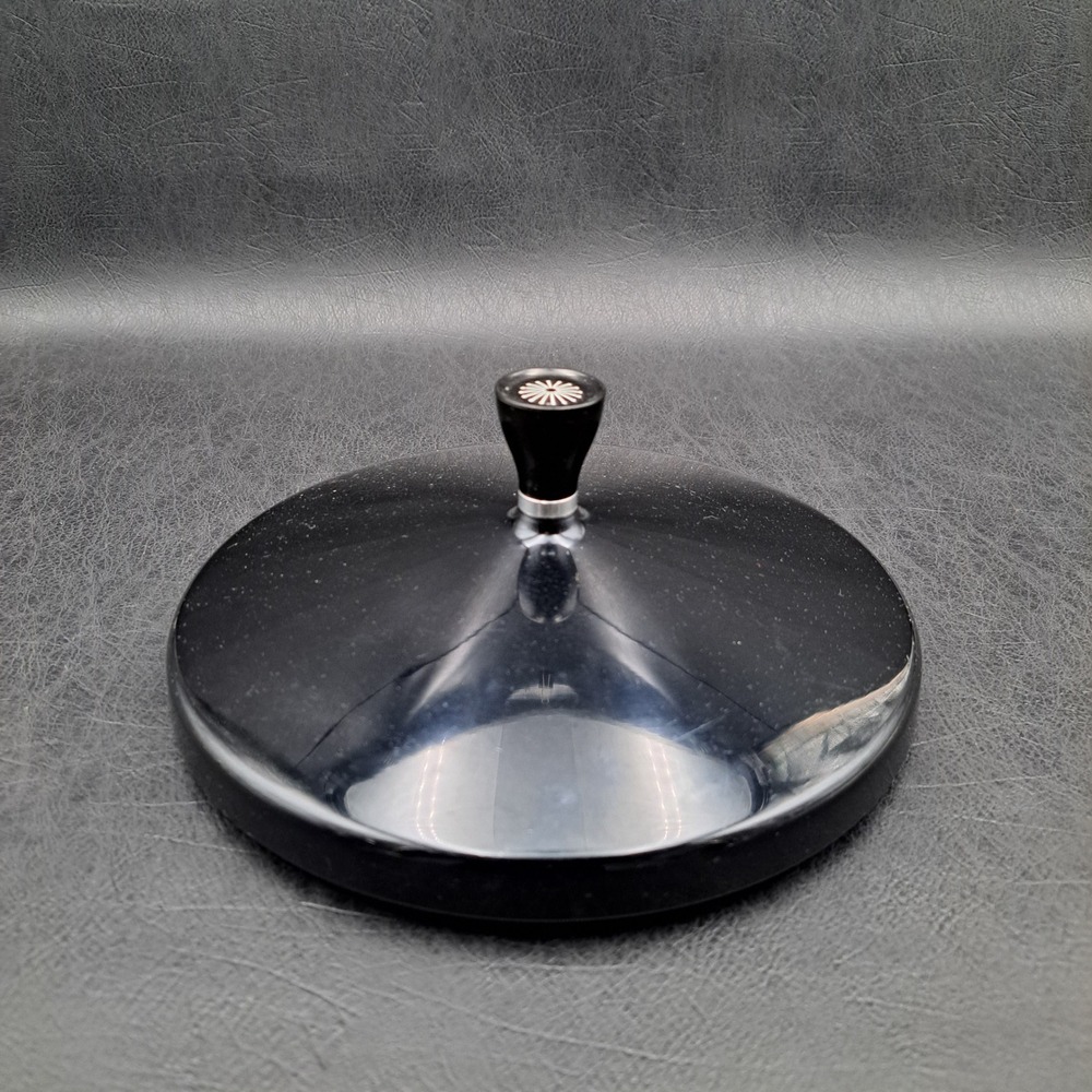 Wear Ever Vintage Black Replacement Lid with Sunburst Knob Mid Century Modern